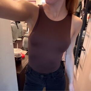 Forever 21 Brown Sleeveless Bodysuit